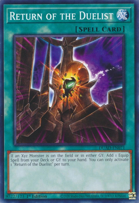 (DUAD071) YuGiOh TCG Duelist’s Advance Single: Return of the Duelist  Common