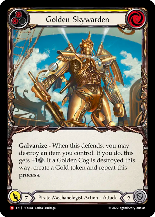 (004) Flesh & Blood TCG High Seas Single: Golden Skywarden (Regular)  Majestic