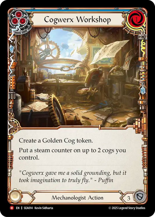 (014) Flesh & Blood TCG High Seas Single: Cogwerx Workshop (Rainbow Foil)  Majestic