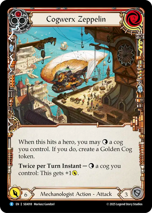 (018) Flesh & Blood TCG High Seas Single: Cogwerx Zeppelin (Red) (Regular)  Rare