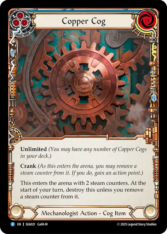 (021) Flesh & Blood TCG High Seas Single: Copper Cog (Rainbow Foil)  Rare