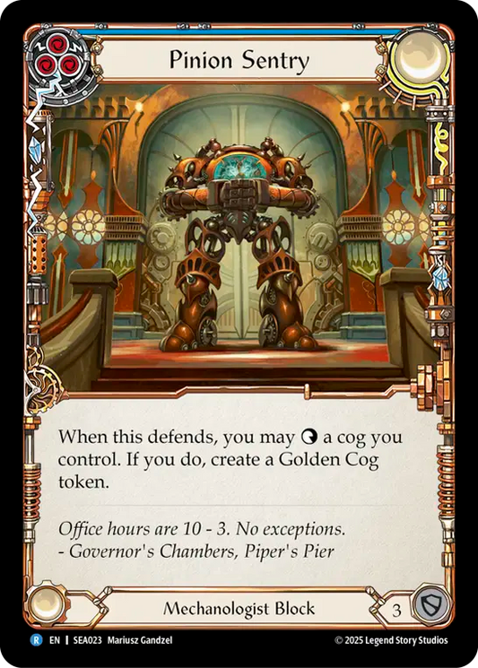(023) Flesh & Blood TCG High Seas Single: Pinion Sentry (Regular)  Rare