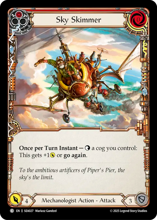 (027) Flesh & Blood TCG High Seas Single: Sky Skimmer (Red) (Regular)  Common