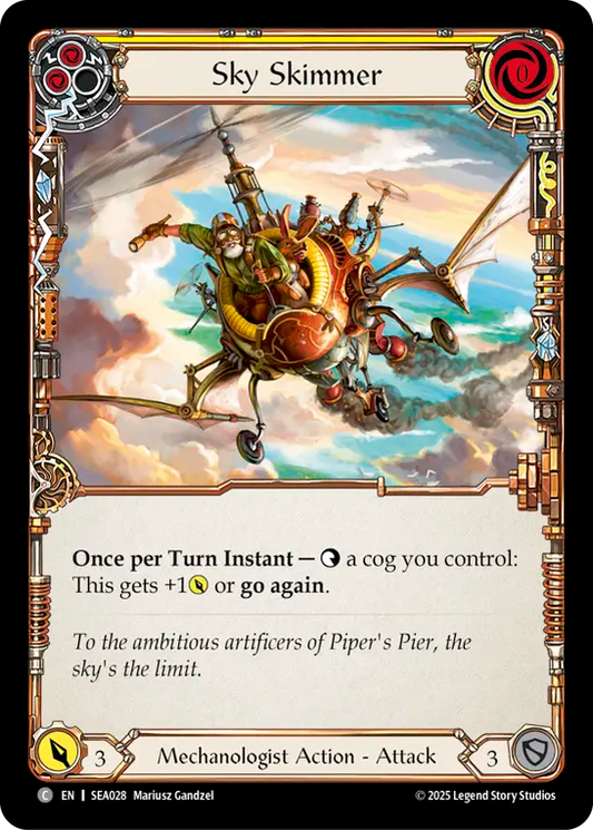 (028) Flesh & Blood TCG High Seas Single: Sky Skimmer (Yellow) (Regular)  Common