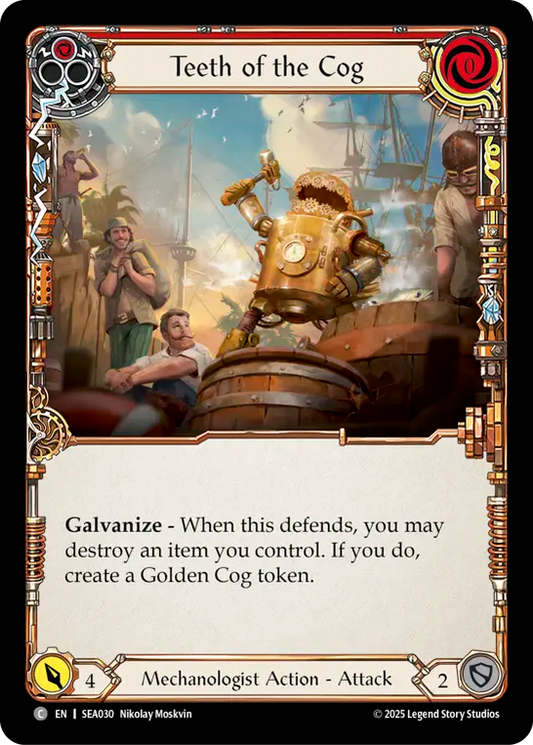 (030) Flesh & Blood TCG High Seas Single: Teeth of the Cog (Red) (Regular)  Common