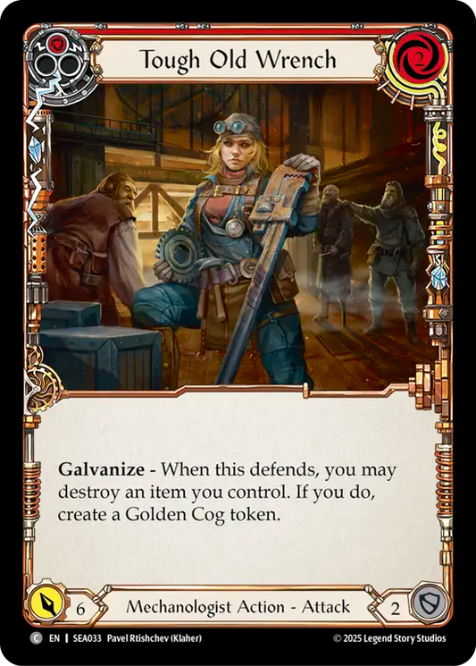 (033) Flesh & Blood TCG High Seas Single: Tough Old Wrench (Red) (Rainbow Foil)  Common