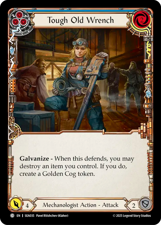 (035) Flesh & Blood TCG High Seas Single: Tough Old Wrench (Blue) (Regular)  Common