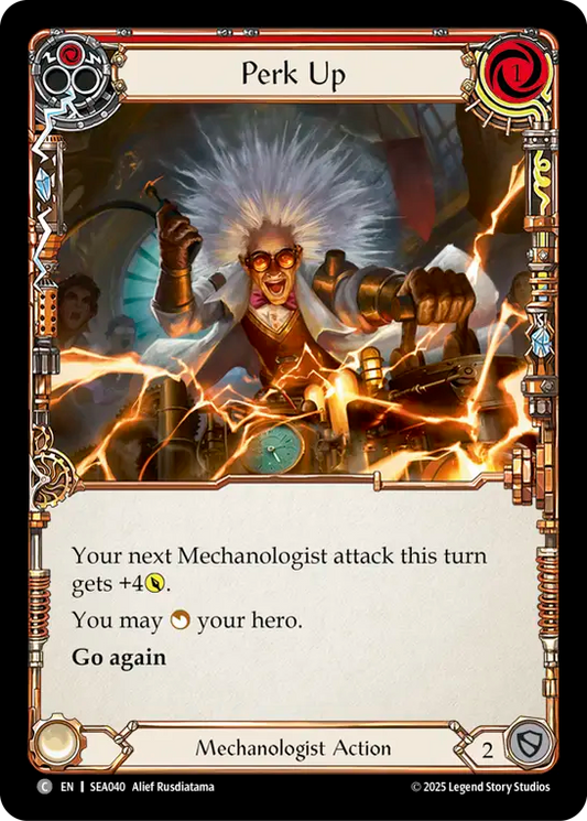 (040) Flesh & Blood TCG High Seas Single: Perk Up (Rainbow Foil)  Common