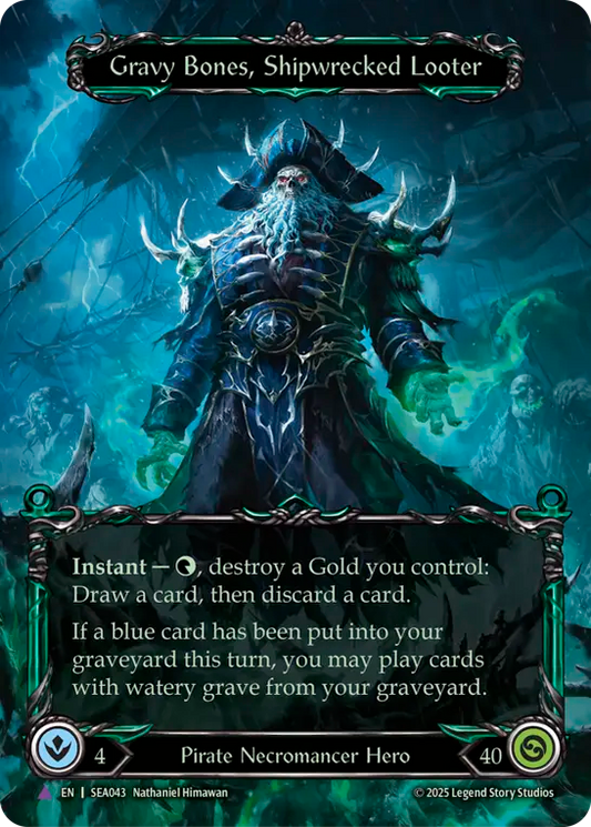 (043) Flesh & Blood TCG High Seas Single: Gravy Bones, Shipwrecked Looter (Marvel)  Marvel