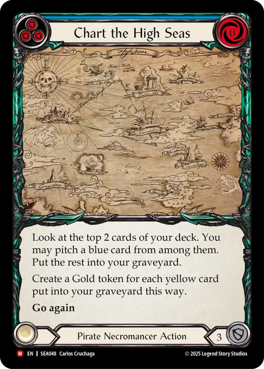 (048) Flesh & Blood TCG High Seas Single: Chart the High Seas (Rainbow Foil)  Majestic