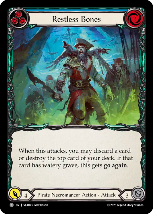 (073) Flesh & Blood TCG High Seas Single: Restless Bones (Blue) (Regular)  Common