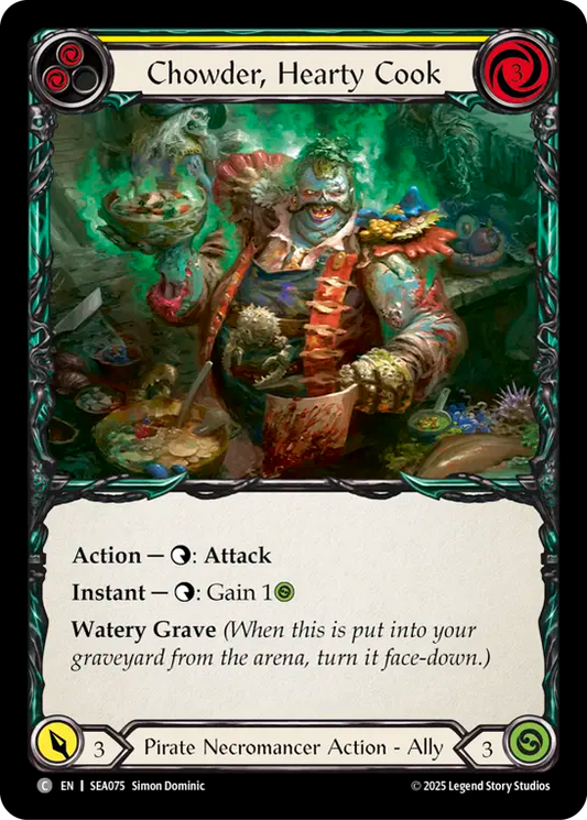 (075) Flesh & Blood TCG High Seas Single: Chowder, Hearty Cook (Regular)  Common
