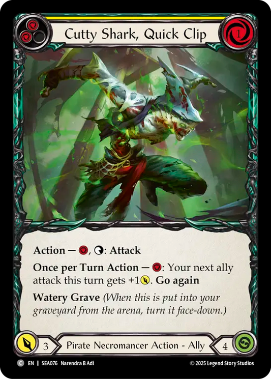 (076) Flesh & Blood TCG High Seas Single: Cutty Shark, Quick Clip (Regular)  Common