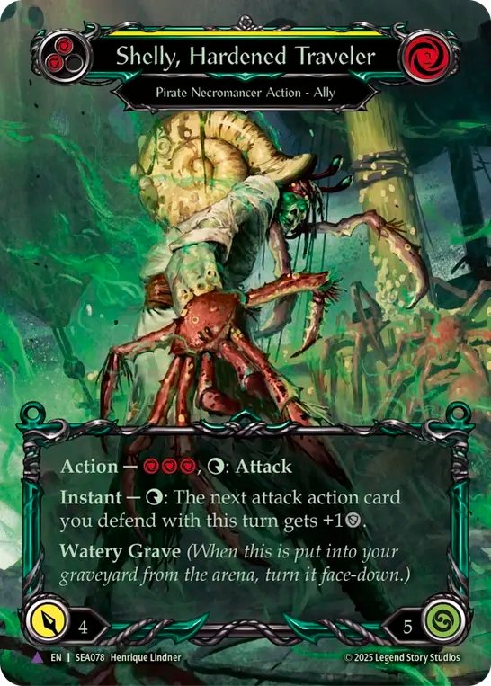 (078) Flesh & Blood TCG High Seas Single: Shelly, Hardened Traveler (Marvel)  Marvel