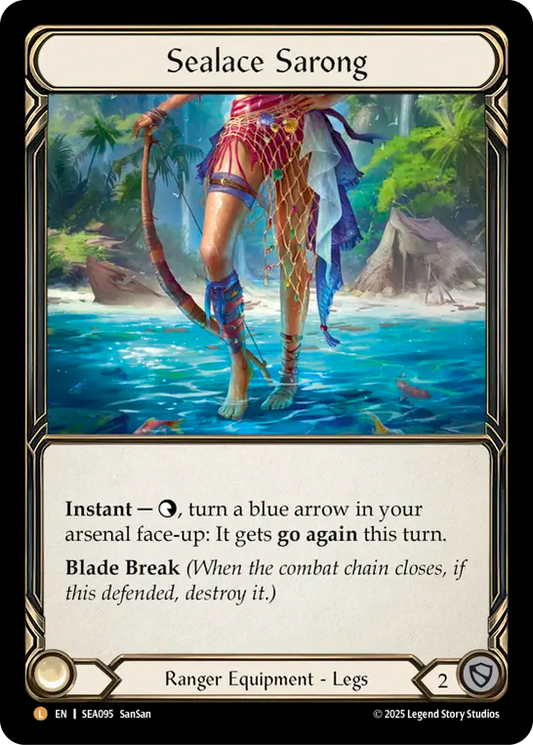 (095) Flesh & Blood TCG High Seas Single: Sealace Sarong (Rainbow Foil)  Legendary