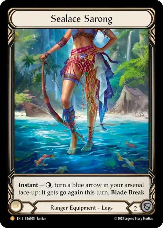 (095) Flesh & Blood TCG High Seas Single: Sealace Sarong (Extended Art Cold Foil)  Legendary
