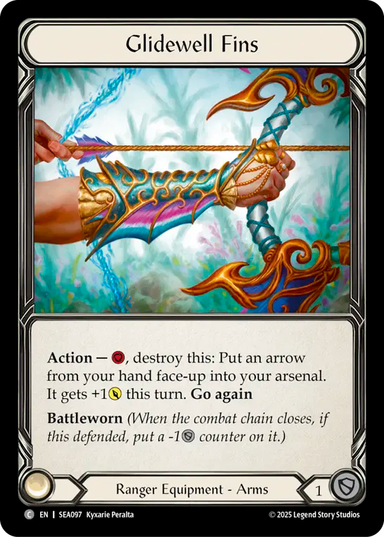 (097) Flesh & Blood TCG High Seas Single: Glidewell Fins (Cold Foil)  Common