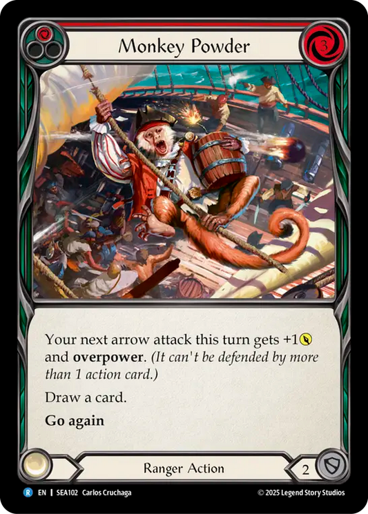 (102) Flesh & Blood TCG High Seas Single: Monkey Powder (Rainbow Foil)  Rare