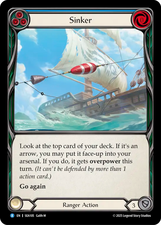 (105) Flesh & Blood TCG High Seas Single: Sinker (Regular)  Rare