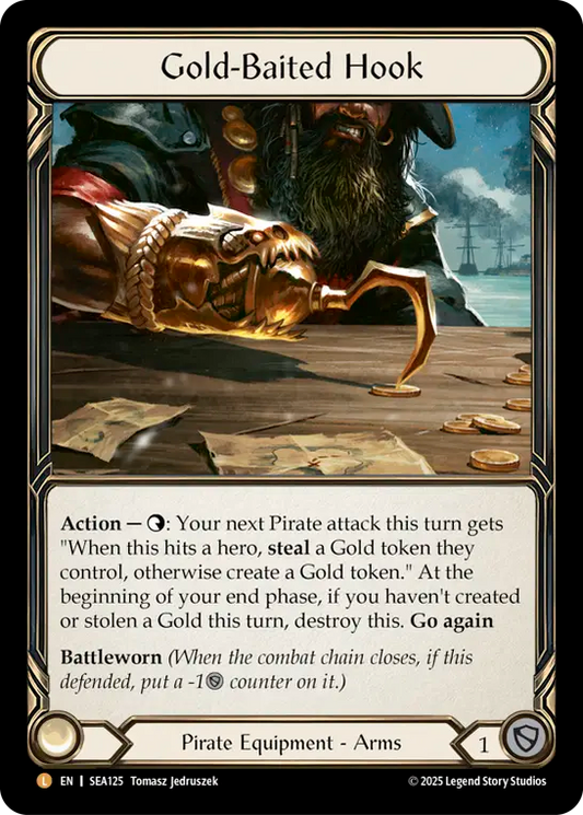 (125) Flesh & Blood TCG High Seas Single: Gold-Baited Hook (Cold Foil)  Legendary