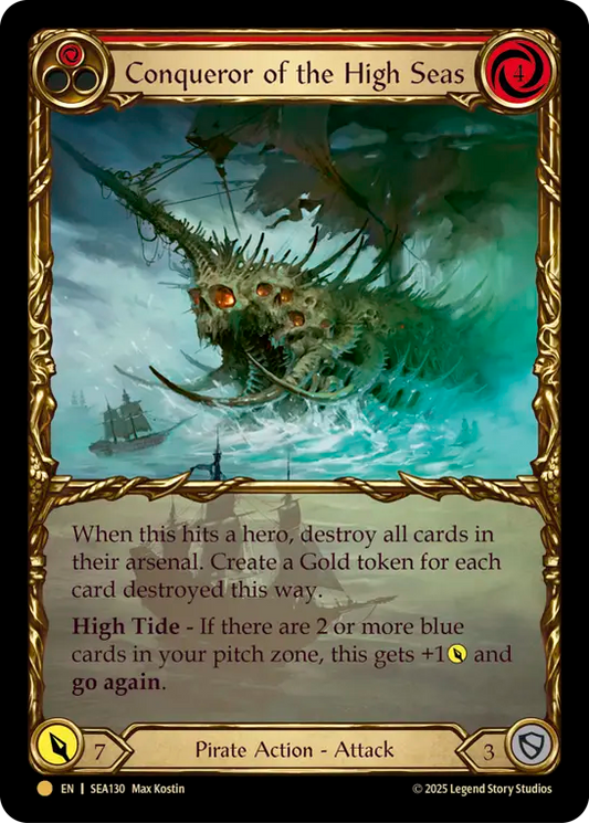 (130) Flesh & Blood TCG High Seas Single: Conqueror of the High Seas (Cold Foil)  Majestic