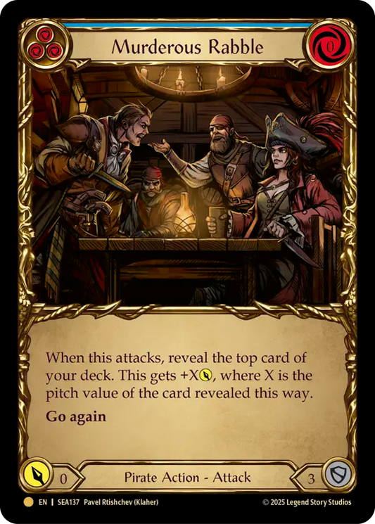 (137) Flesh & Blood TCG High Seas Single: Murderous Rabble (Cold Foil)  Rare