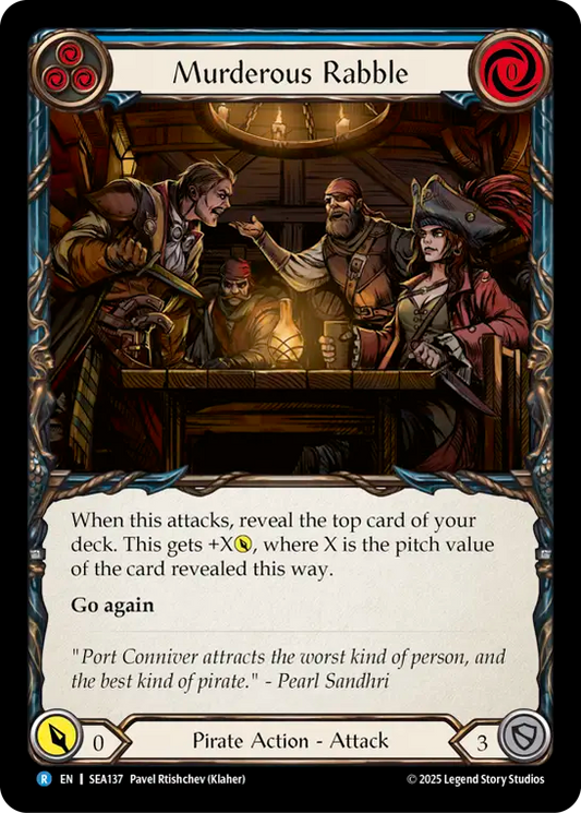 (137) Flesh & Blood TCG High Seas Single: Murderous Rabble (Regular)  Rare