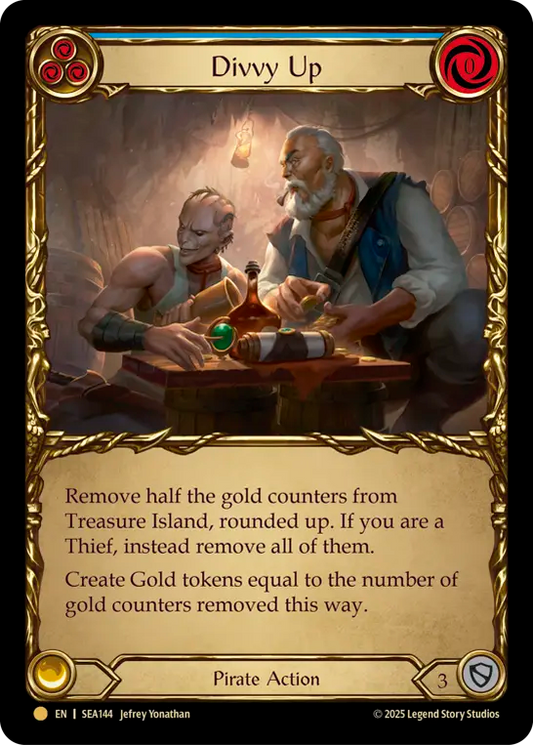 (144) Flesh & Blood TCG High Seas Single: Divvy Up (Cold Foil)  Rare