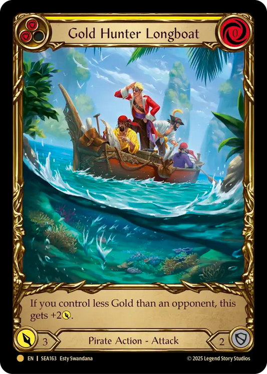 (163) Flesh & Blood TCG High Seas Single: Gold Hunter Longboat (Cold Foil)  Common