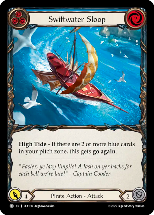 (168) Flesh & Blood TCG High Seas Single: Swiftwater Sloop (Blue) (Regular)  Common