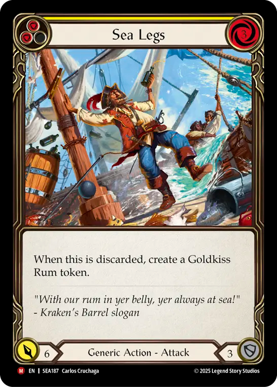 (187) Flesh & Blood TCG High Seas Single: Sea Legs (Regular)  Majestic