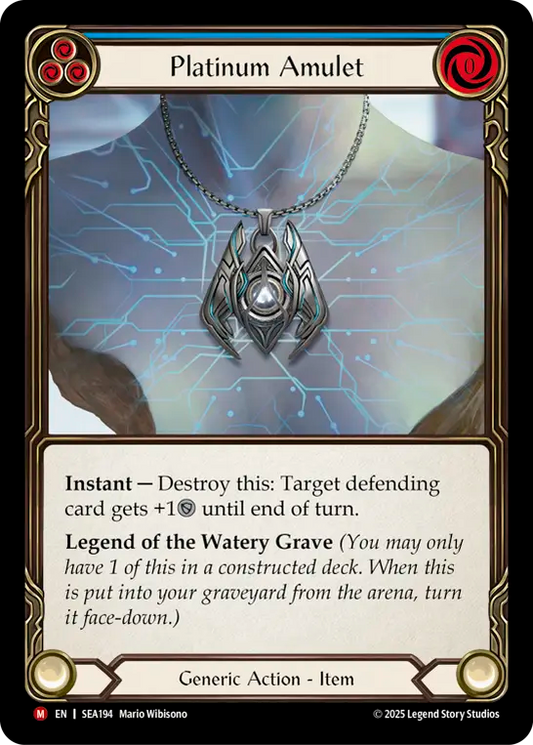 (194) Flesh & Blood TCG High Seas Single: Platinum Amulet (Regular)  Majestic
