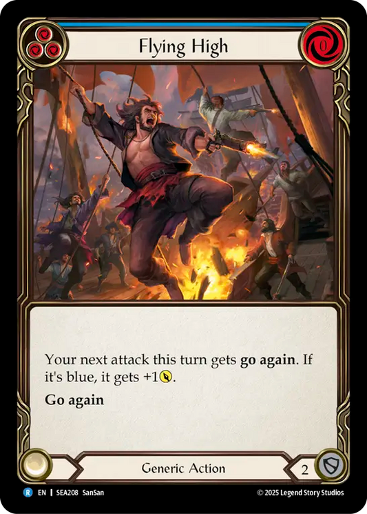 (208) Flesh & Blood TCG High Seas Single: Flying High (Blue) (Regular)  Rare