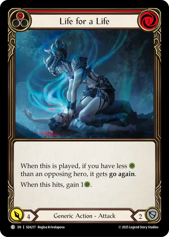 (217) Flesh & Blood TCG High Seas Single: Life for a Life (Regular)  Common