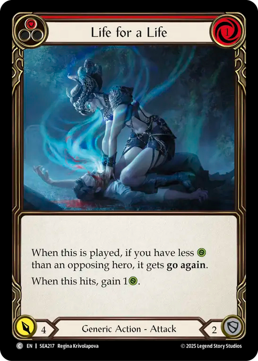 (217) Flesh & Blood TCG High Seas Single: Life for a Life (Regular)  Common