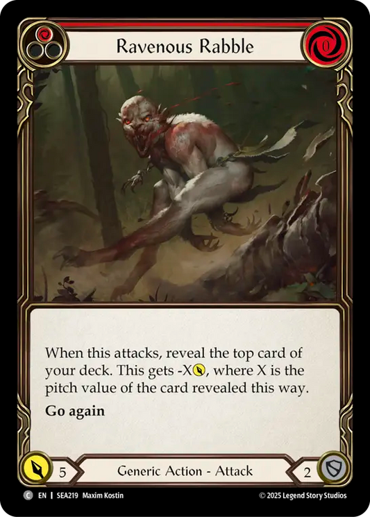 (219) Flesh & Blood TCG High Seas Single: Ravenous Rabble (Regular)  Common