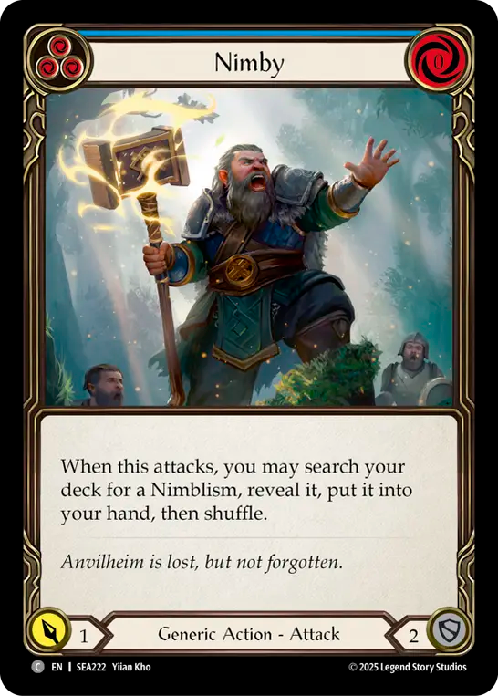(222) Flesh & Blood TCG High Seas Single: Nimby (Blue) (Regular)  Common