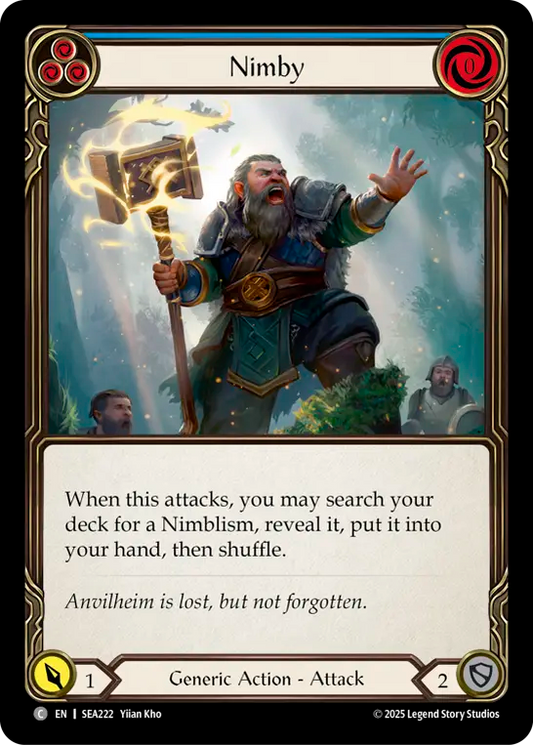 (222) Flesh & Blood TCG High Seas Single: Nimby (Blue) (Regular)  Common