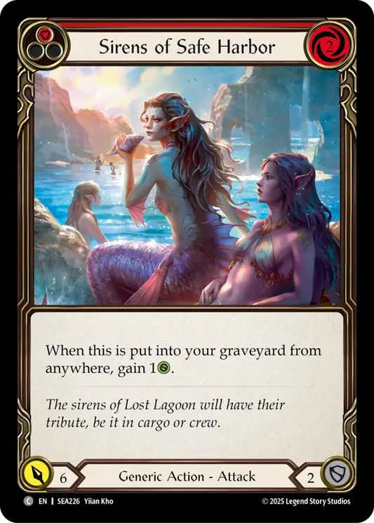 (226) Flesh & Blood TCG High Seas Single: Sirens of Safe Harbor (Red) (Regular)  Common