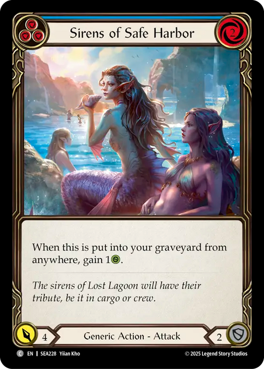 (228) Flesh & Blood TCG High Seas Single: Sirens of Safe Harbor (Blue) (Regular)  Common