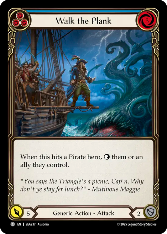 (237) Flesh & Blood TCG High Seas Single: Walk the Plank (Blue) (Rainbow Foil)  Common