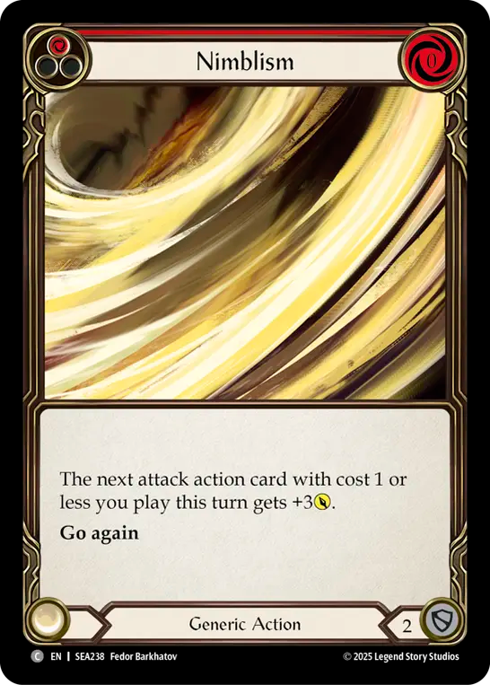 (238) Flesh & Blood TCG High Seas Single: Nimblism (Red) (Regular)  Common