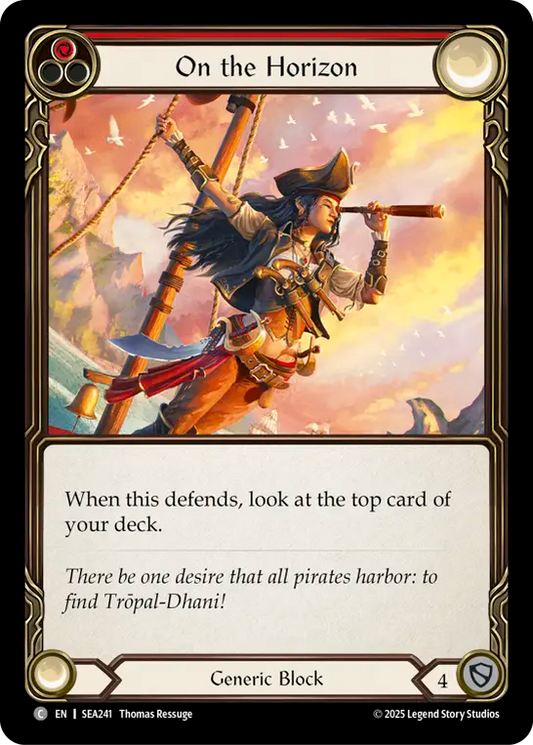 (241) Flesh & Blood TCG High Seas Single: On the Horizon (Red) (Regular)  Common