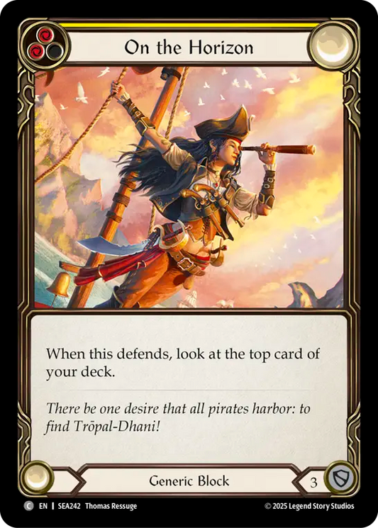 (242) Flesh & Blood TCG High Seas Single: On the Horizon (Yellow) (Regular)  Common