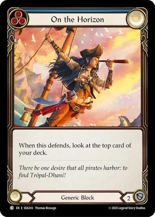 (243) Flesh & Blood TCG High Seas Single: On the Horizon (Blue) (Regular)  Common
