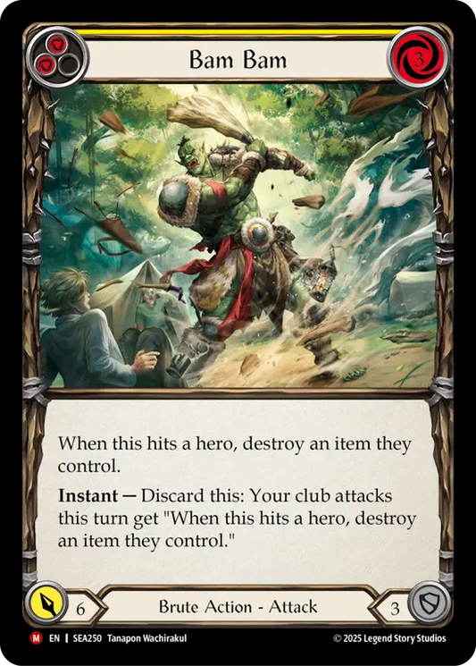 (250) Flesh & Blood TCG High Seas Single: Bam Bam (Regular)  Majestic