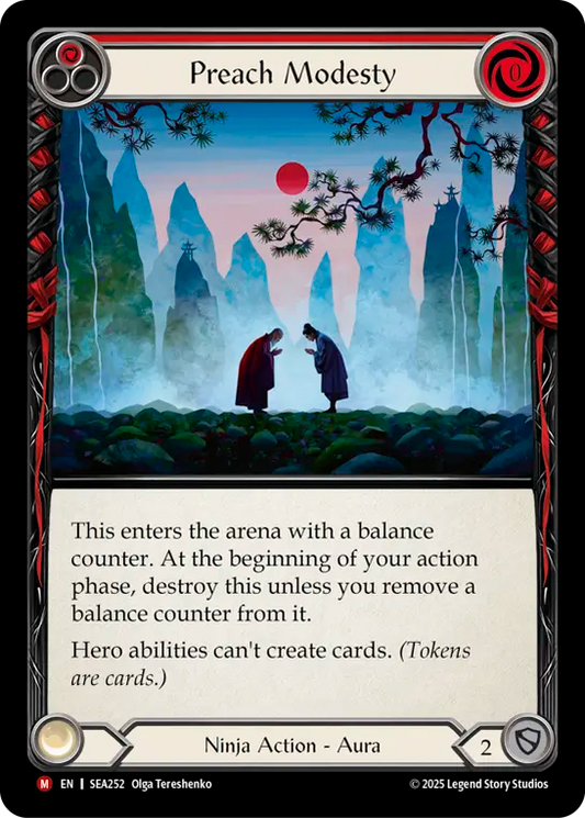 (252) Flesh & Blood TCG High Seas Single: Preach Modesty (Regular)  Majestic