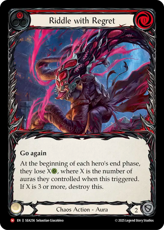 (256) Flesh & Blood TCG High Seas Single: Riddle with Regret (Regular)  Majestic