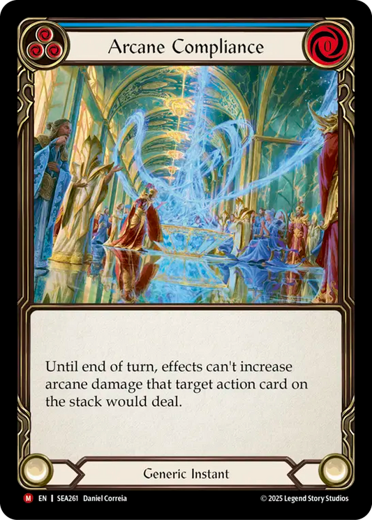 (261) Flesh & Blood TCG High Seas Single: Arcane Compliance (Rainbow Foil)  Majestic