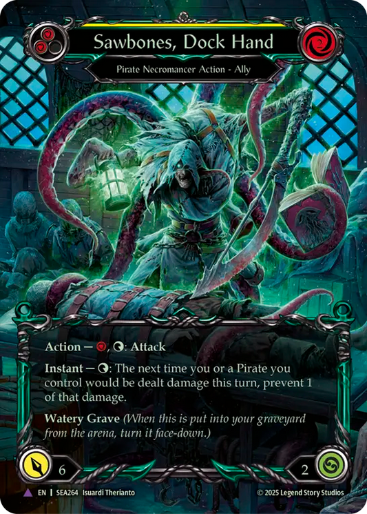 (264) Flesh & Blood TCG High Seas Single: Sawbones, Dockhand (Marvel)  Marvel